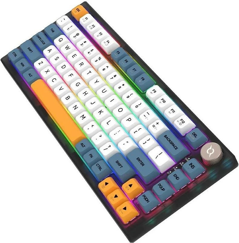 Tastierë gaming Aqirys LIBERTAS, mekanike, RGB, wireless & Bluetooth + me kabllo, e zezë