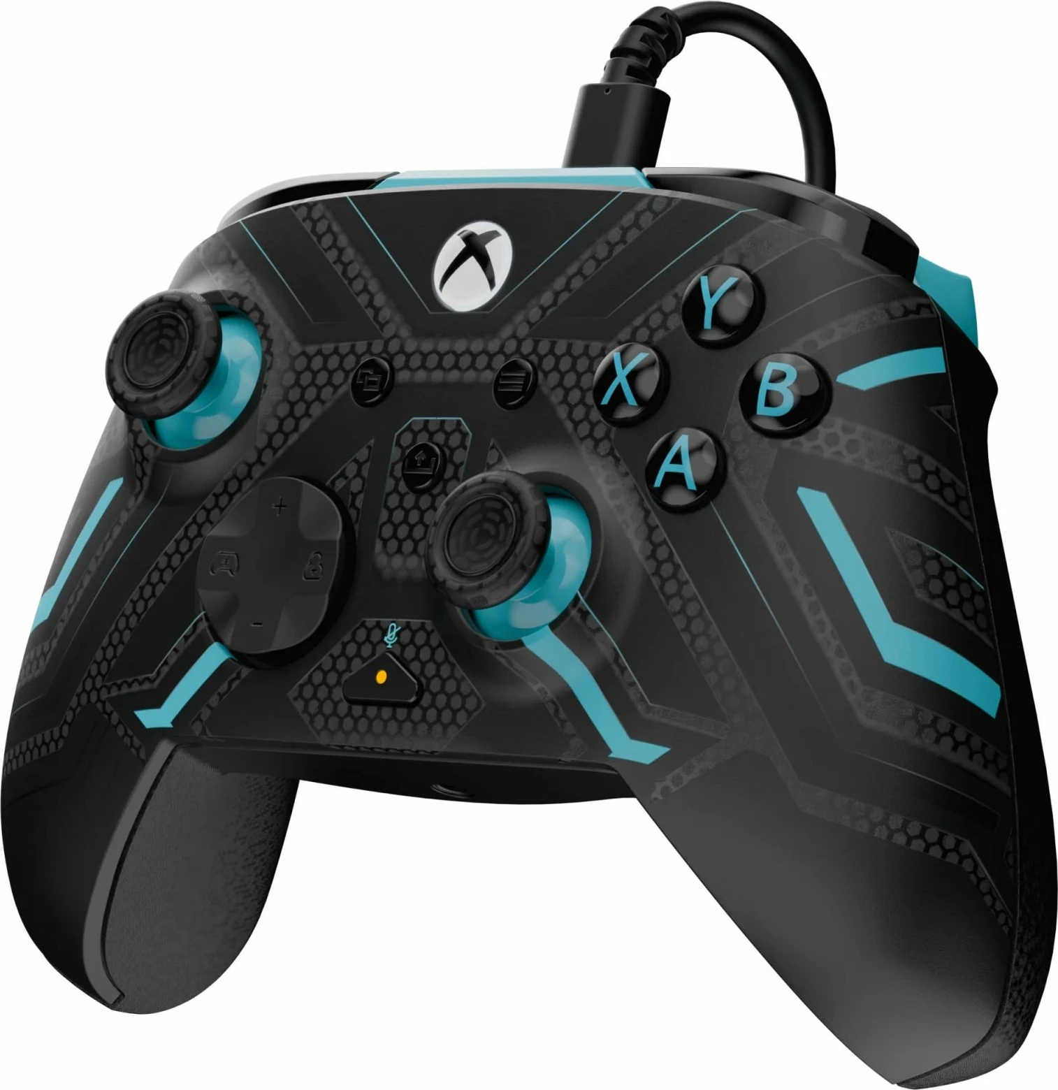 Kontrollor me kabllo PDP REMATCH për Xbox, USB-C 2.4 m, Titan Steel Glow in the Dark
