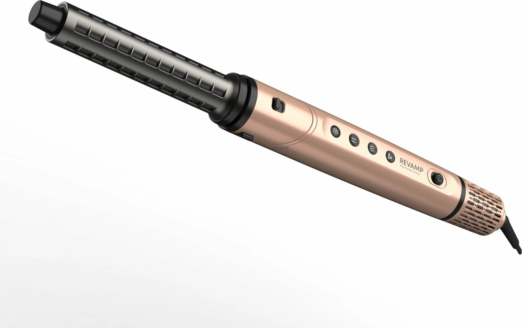 Tharëse flokësh me stilues Revamp Dynamic Radiance Pro DR-2850GD, 6 aksesorë, jonike, 110000 RPM, rozë e artë, set