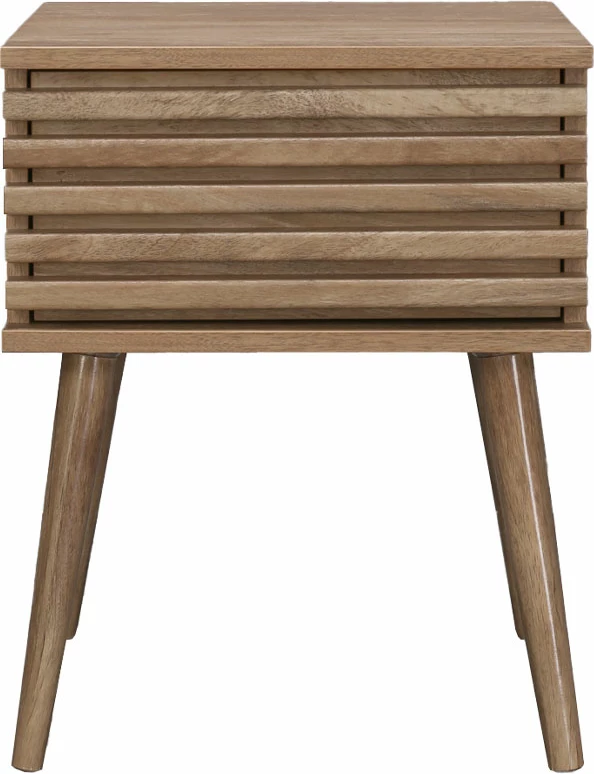 Komodinë KIROS me 1 sirtar, ngjyrë natyrale, 40x39x50.5 cm