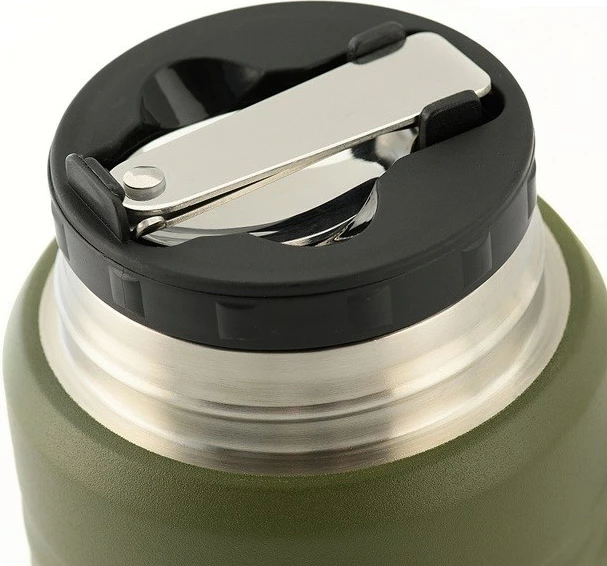 Termos ushqimi M-TAC UN-R02-750A me lugë të palosshme, 750 ml, jeshile ulliri