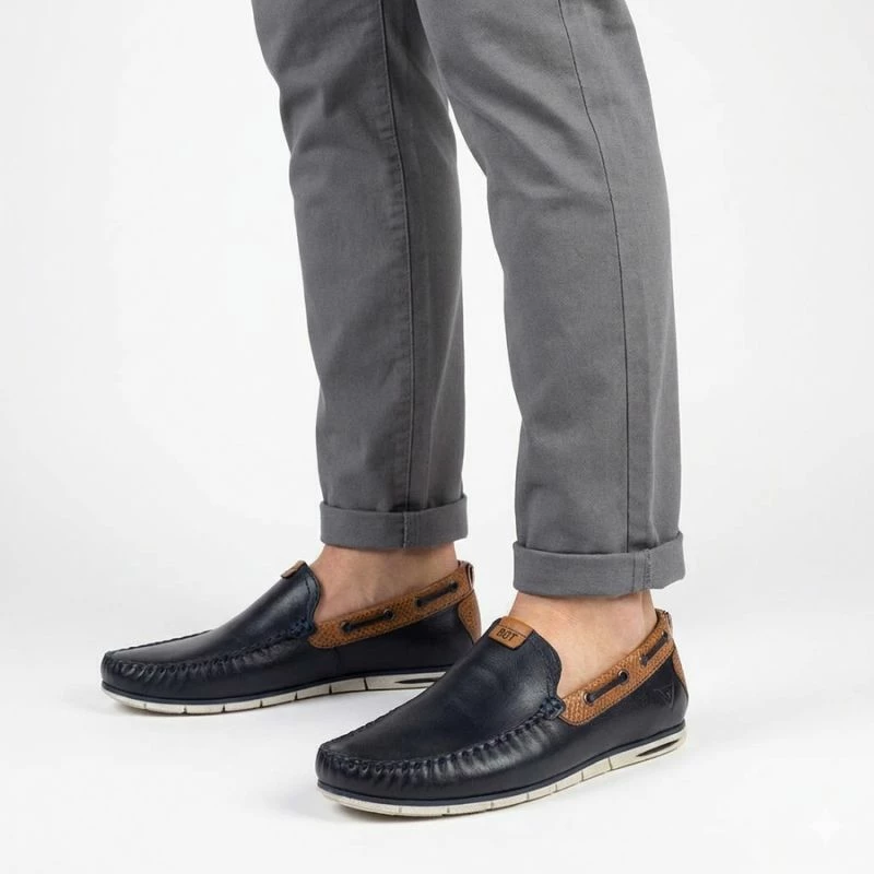 Këpucë lëkure për meshkuj Bugatti 321-A2X65-1000-4100, të kaltërta