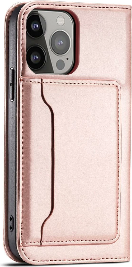 Mbështjellës Hurtel Magnet Card Case për Samsung Galaxy S23+, flip cover, portofol, rozë