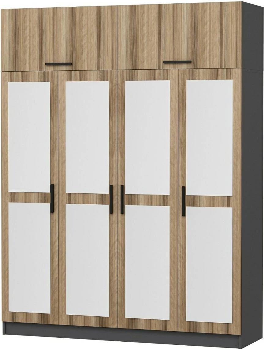 Dollap garderobe, ngjyrë dore, Skye Decor, 180x255x52 cm
