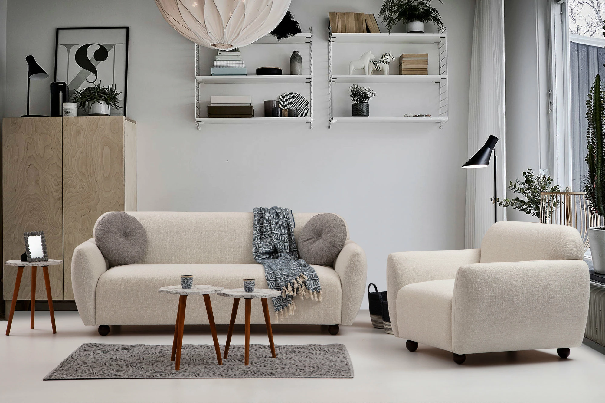 Divan treshe Atelier del Sofa, Eddy, krem