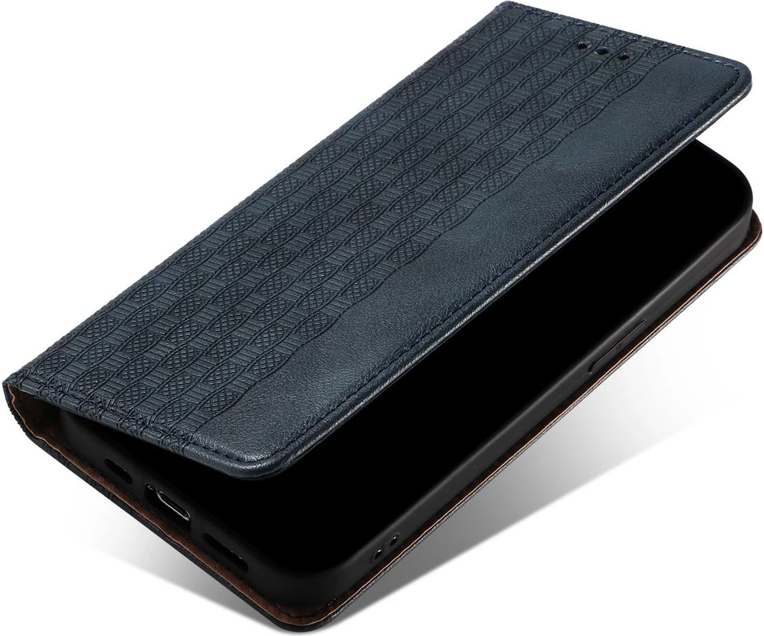 Mbështjellës Hurtel Magnet Strap Case për Samsung Galaxy S22+, me portofol dhe litar dore, Blu