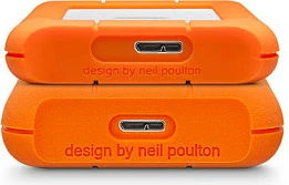 Hard disk i jashtëm LaCie Rugged Mini 2TB, USB 3.2 Gen 1, 2.5", AES 256-bit, Portokalli/Argjend