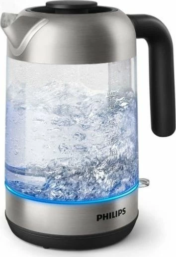 Çajnik elektrik Philips HD9339/80, me bazë 360°, filtër mikro-mesh, argjendtë