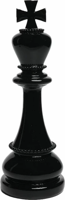 Dekor shahu EBON, figurë mbreti, rrëshirë, e zezë, 10.7x10.5x30.3cm