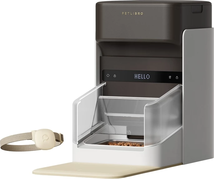 Shpërndarës ushqimi i mençur për kafshë Petlibro PL-AF301-31B, 3L me qafore RFID