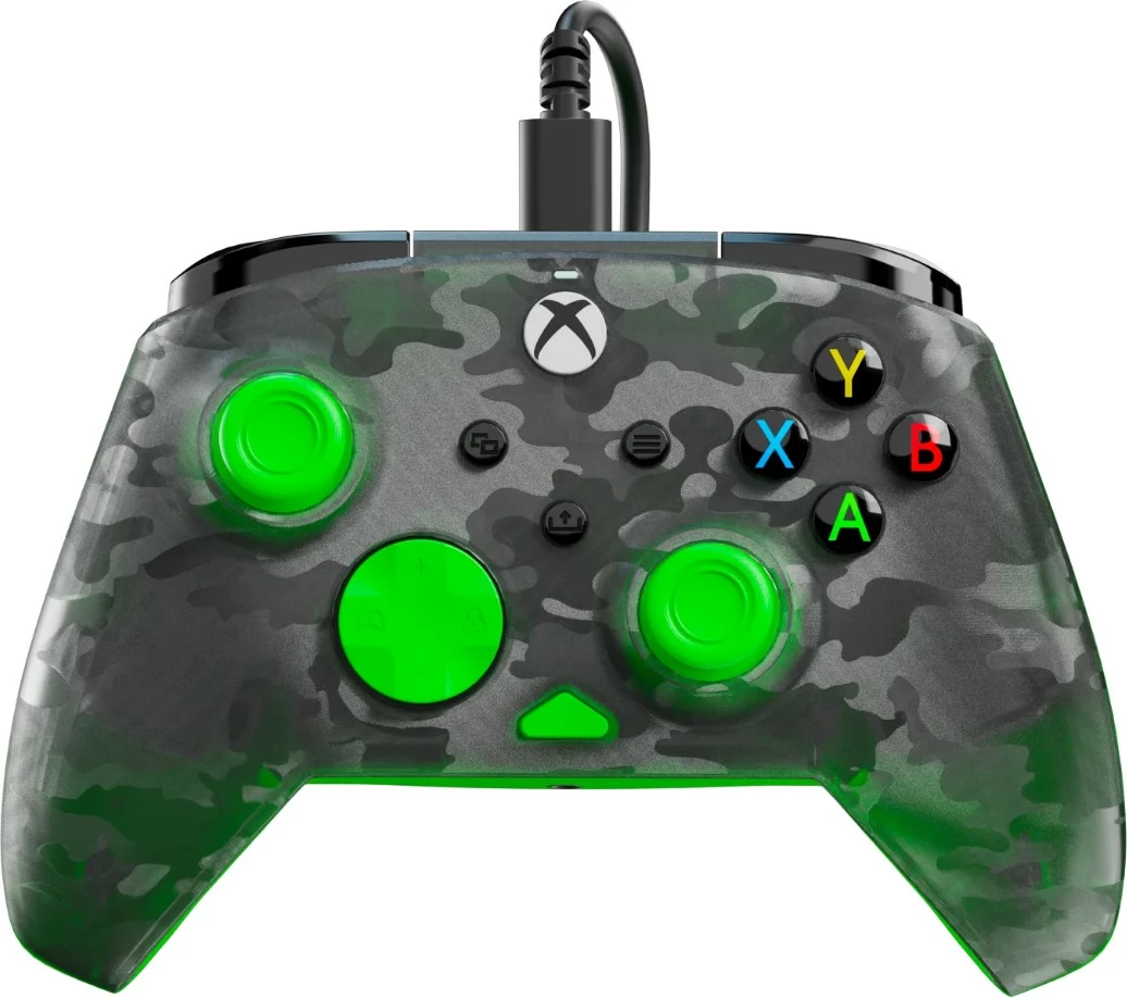Kontroller i kablluar Turtle Beach Rematch Core për Xbox/PC, Camo zi/jeshil