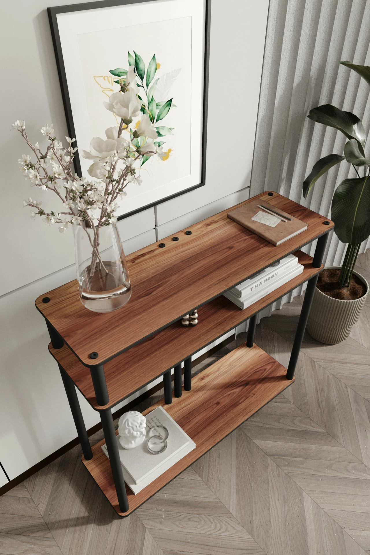 Komodë dekorative, ngjyrë arre, Skye Decor, Garcia