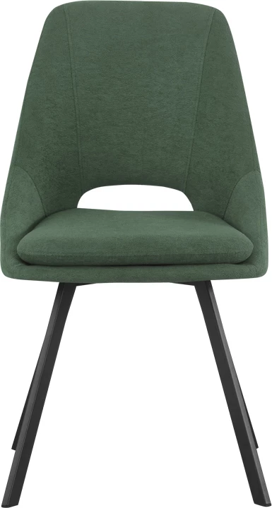 Karrige Initiate, set prej 2 copash, stof i gjelbër, këmbë metalike të zeza, 48x57x85cm