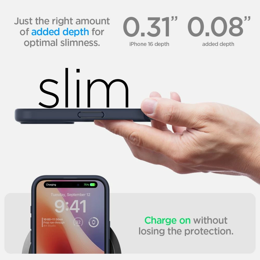Mbështjellës Spigen Ultra Hybrid MagSafe për iPhone 16, Blu