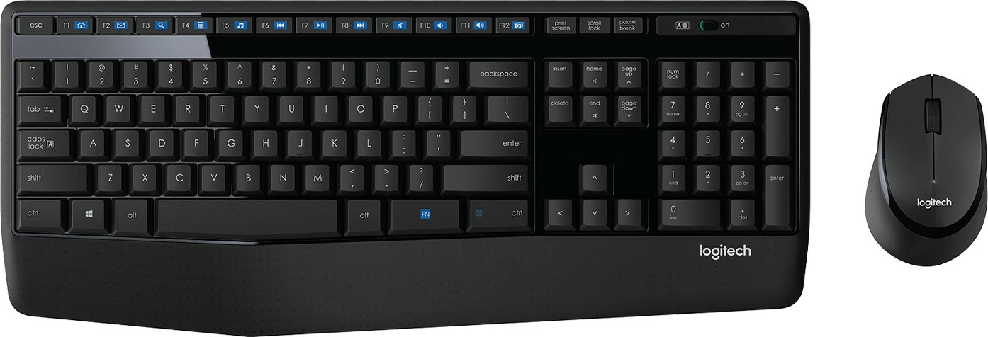 Set tastierë dhe maus wireless Logitech MK345, i zi