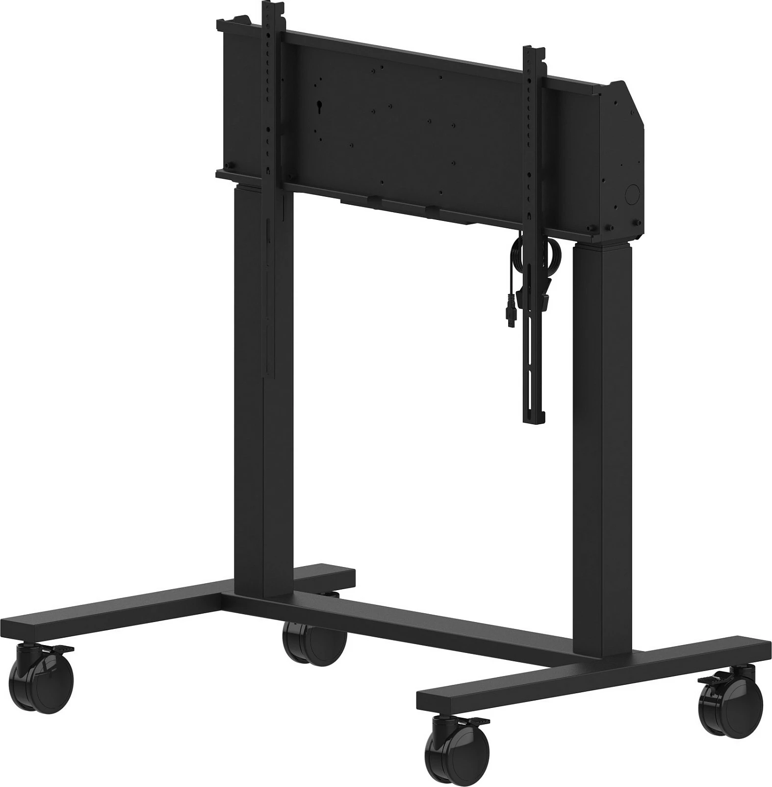 Stativ dyshemeje me rrota iiyama Rollwagen, VESA 800x600, rregullim elektrik lartësie 850-1800mm, 55"-105", 120kg, i zi