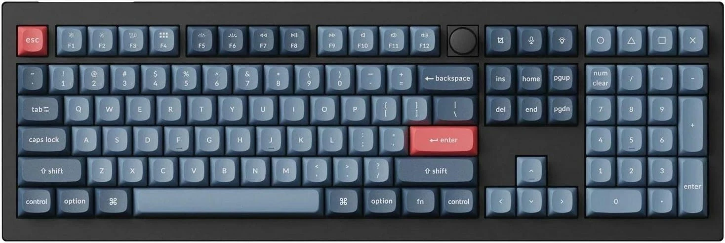 Tastierë mekanike Keychron V6 Max, full size, Gateron Jupiter Red, wireless/wired, e zezë