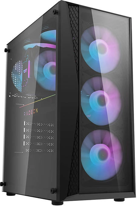 Kasë Darkflash DK352 Plus me 4 ventilatorë ARGB, Middle Tower, ATX, E zezë