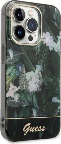 Mbështjellës Guess Jungle Collection për iPhone 14 Pro Max, Gjelbër
