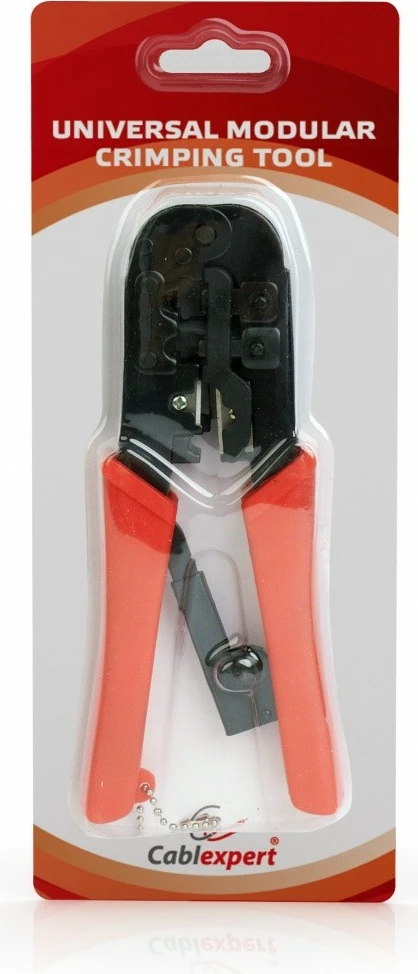 Vegël krimpimi Gembird T-WC-02 për RJ45/RJ12/RJ11, e kuqe