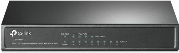 Switch TP-LINK TL-SF1008P 8-port 10/100Mbps me 4 porta PoE, zi