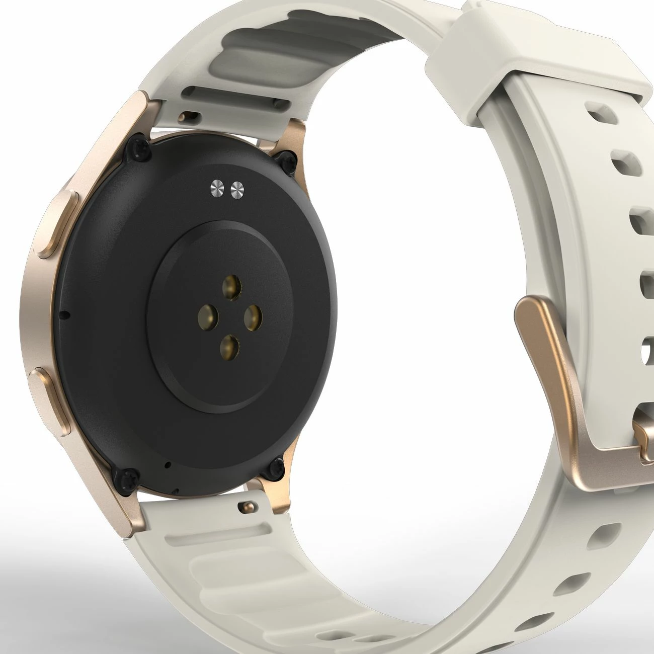 Smartwatch Hama 8900 GPS AMOLED 1.32", rrip silikoni bezhë, Gold