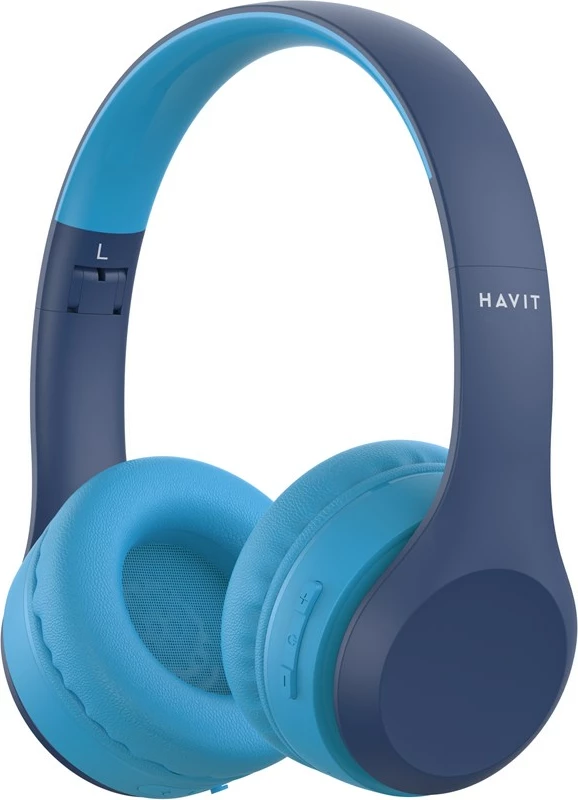 Kufje Bluetooth për fëmijë Havit H626BT, Wireless & Wired, 400 mAh, Blu