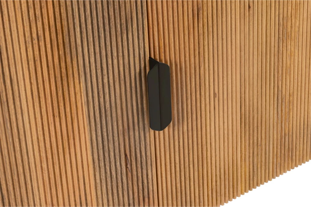 Komodë ORGANIC BITTER, 4 dyer, dru arre dhe e bardhë, 165x45x75