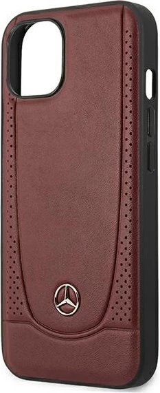 Mbështjellës Mercedes Urban Line për iPhone 13 mini, hardcase, lëkurë natyrale, e kuqe