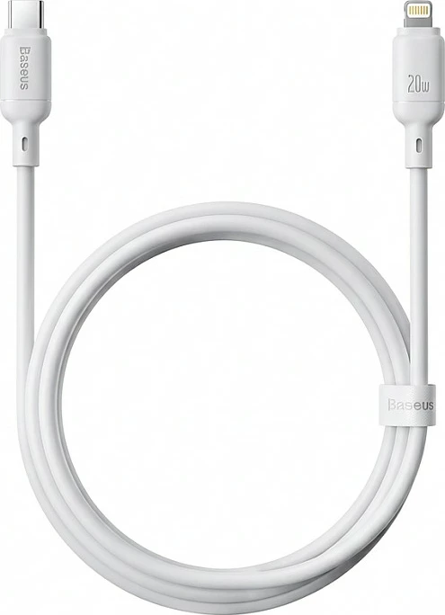 Kabllo karikimi Baseus Silky Series USB-C në Lightning, 20W, 2m, Moon White