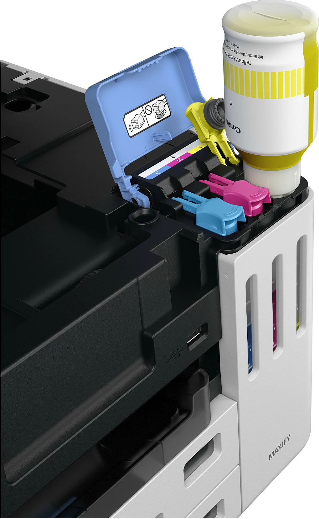 Printer multifunksional Canon MAXIFY GX7150, Inkjet MegaTank, A4, duplex, ADF 50 fletë, Ethernet, bardhë/zi