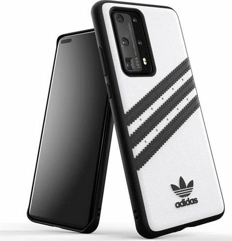 Mbështjellës Adidas Originals Moulded PU SS20 për Huawei P40, back cover, plastikë, zi/bardhë