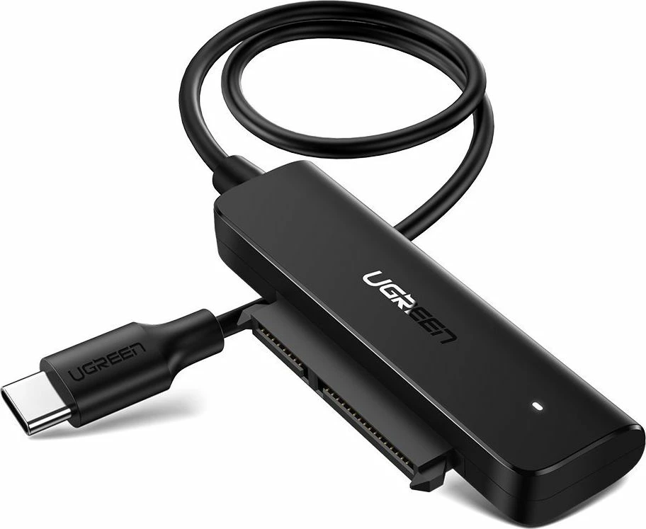 Adapter Ugreen 70610 USB-C 3.2 Gen 1 në SATA III për HDD/SSD 2.5", deri 5TB, i zi