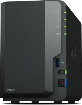 NAS Synology DiskStation DS223, Desktop, Realtek RTD1619B, 2 GB, DDR4