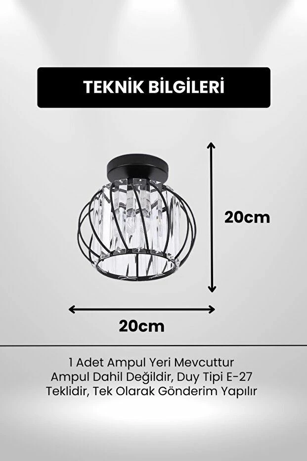 Llambë tavani Opviq, Bella Luce, e zezë