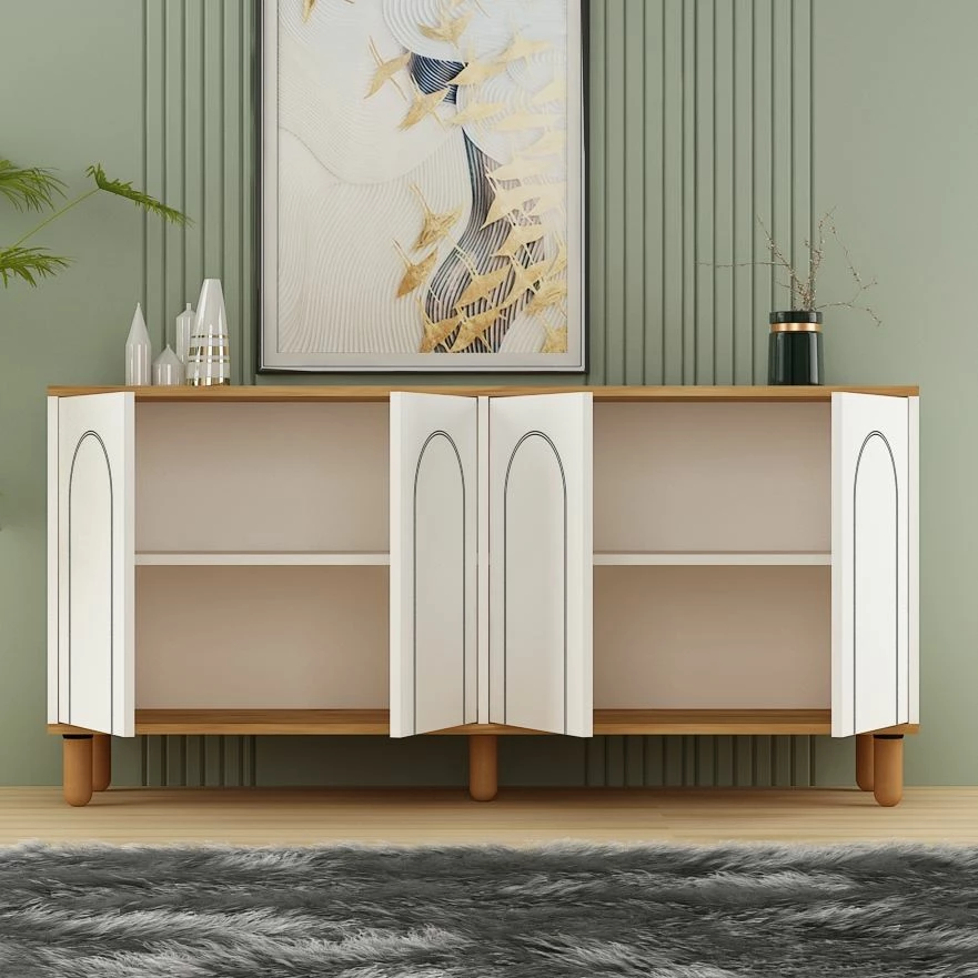 Konsol Skye Decor, Fayron, ngjyrë lis safir dhe e bardhë