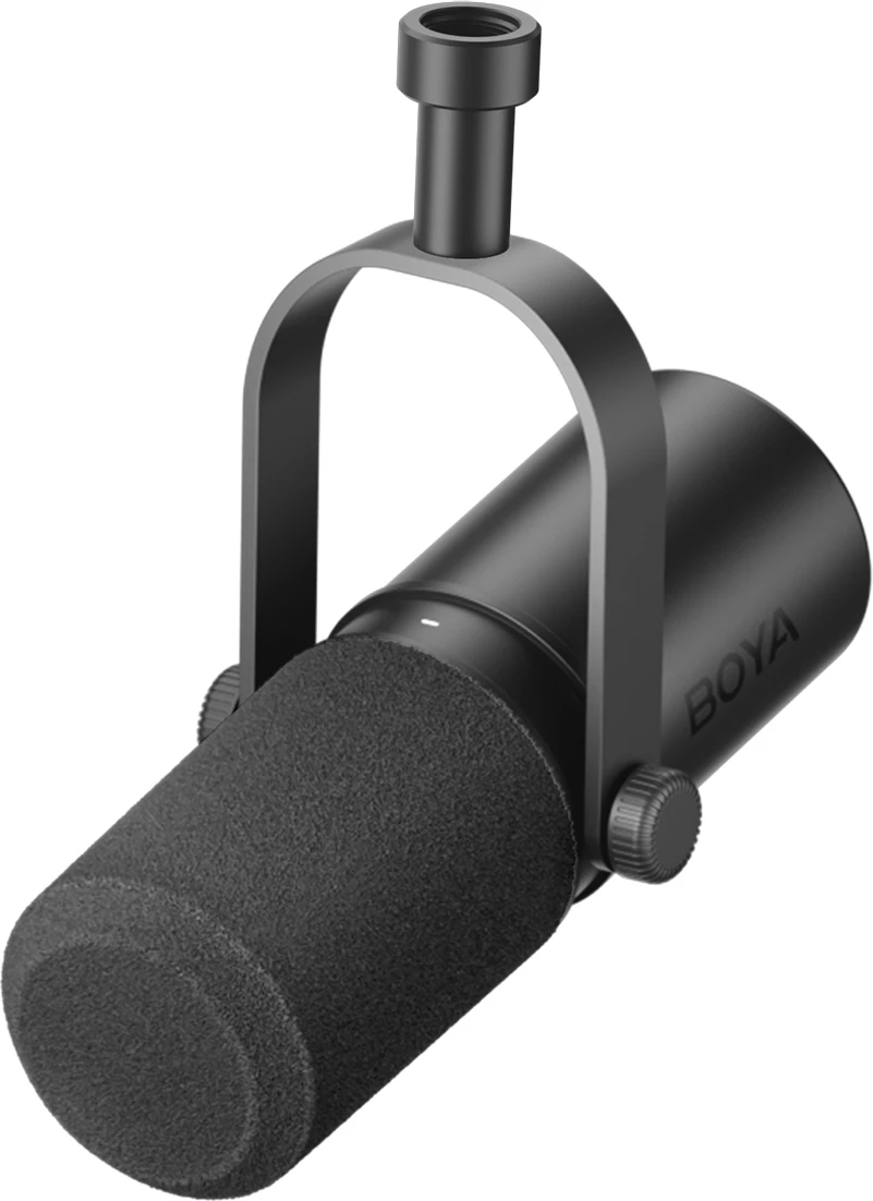 Mikrofon dinamik BOYA CastMic P60D USB-C/XLR 48kHz/24-bit me stendë tavoline, i zi