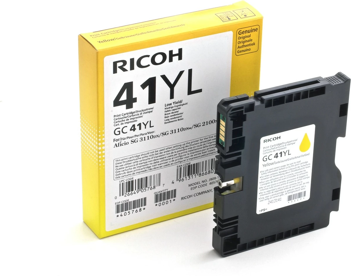 Toner Ricoh GC41YL, verdhë