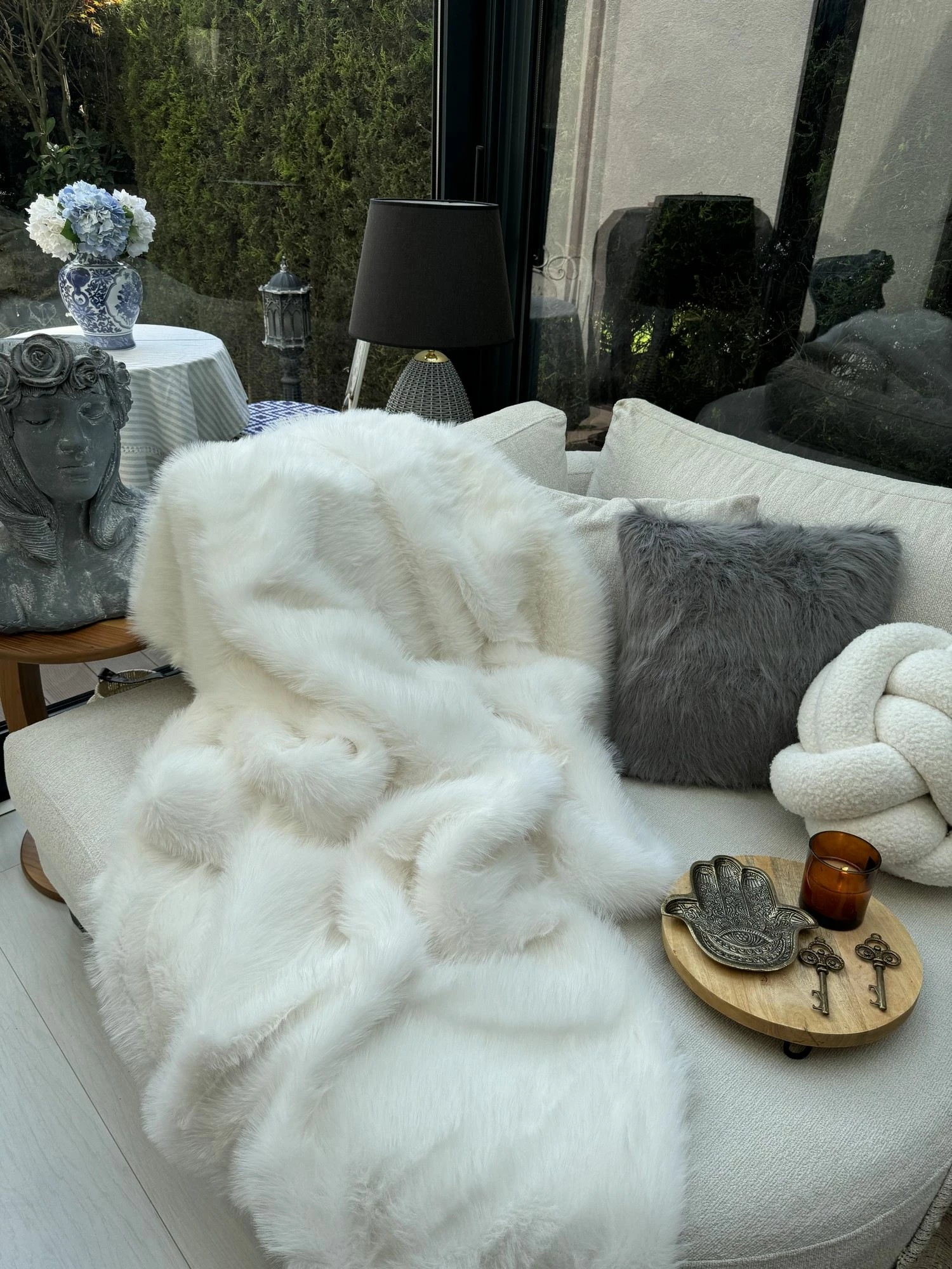 Mbulesë divani Evila Originals, Lolita, e bardhë, 150x100cm