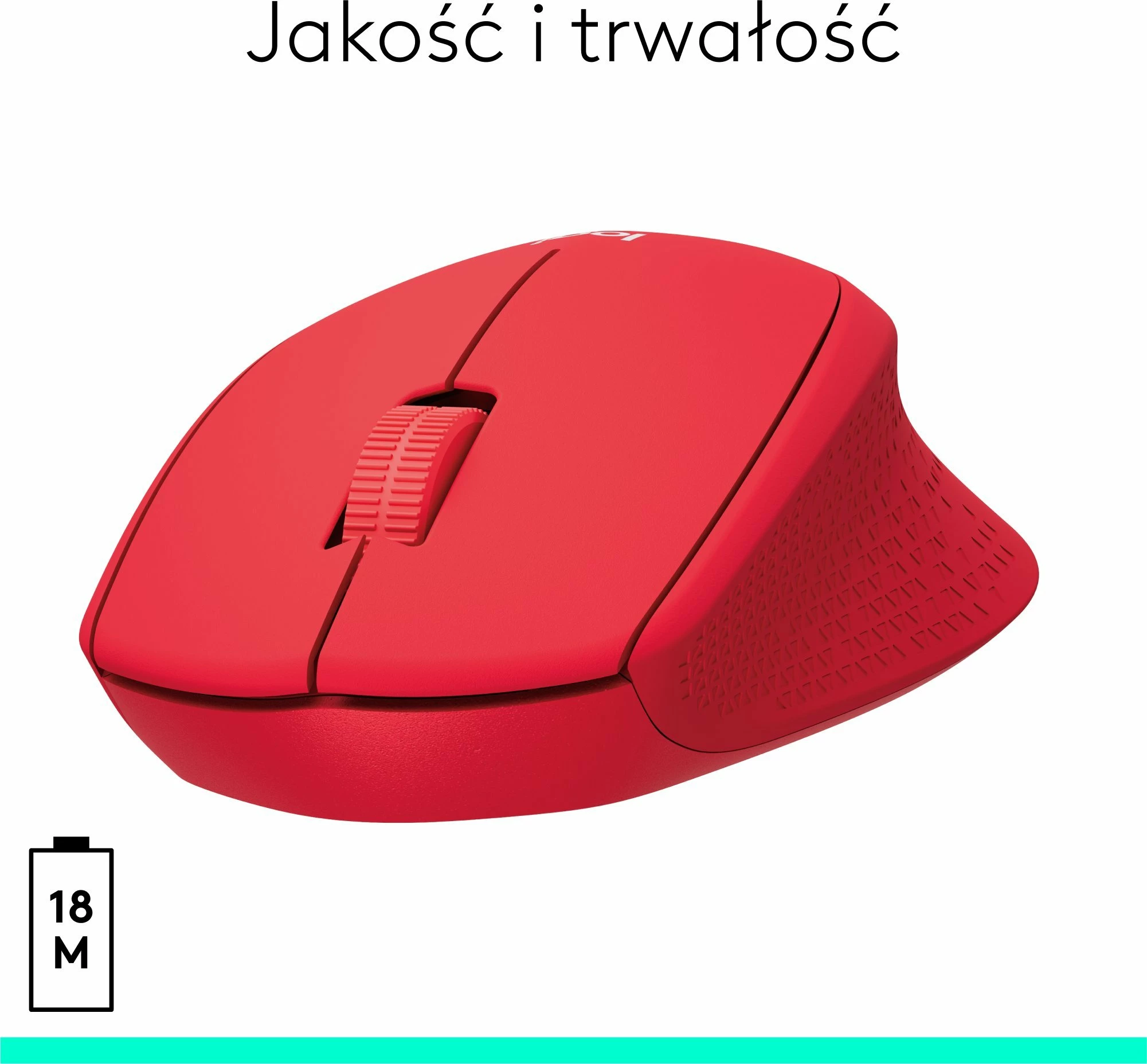 Maus Logitech M330 Silent Plus 910-004911 1000 DPI wireless, e kuqe