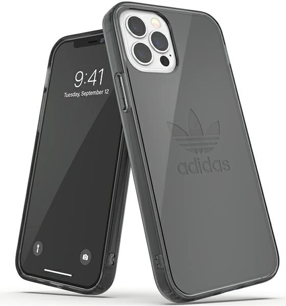 Mbështjellës Adidas OR Protective Clear Case për iPhone 12 / iPhone 12 Pro, i tejdukshëm, i zi