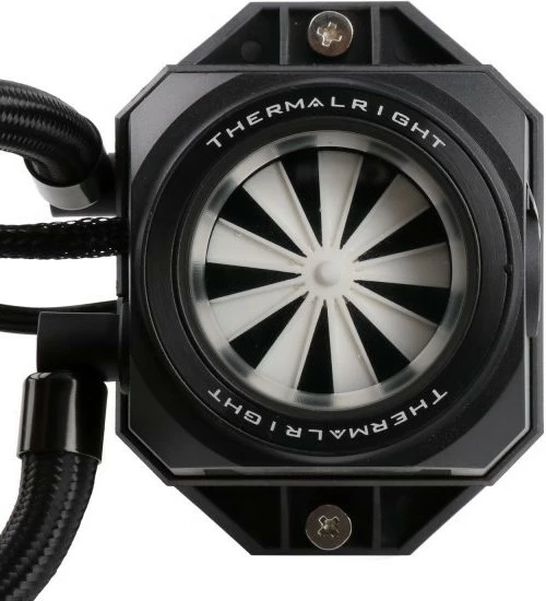 Ftohës me lëng për procesor Thermalright Turbo Right 360C, 3 ventilatorë 12cm, LED, i zi