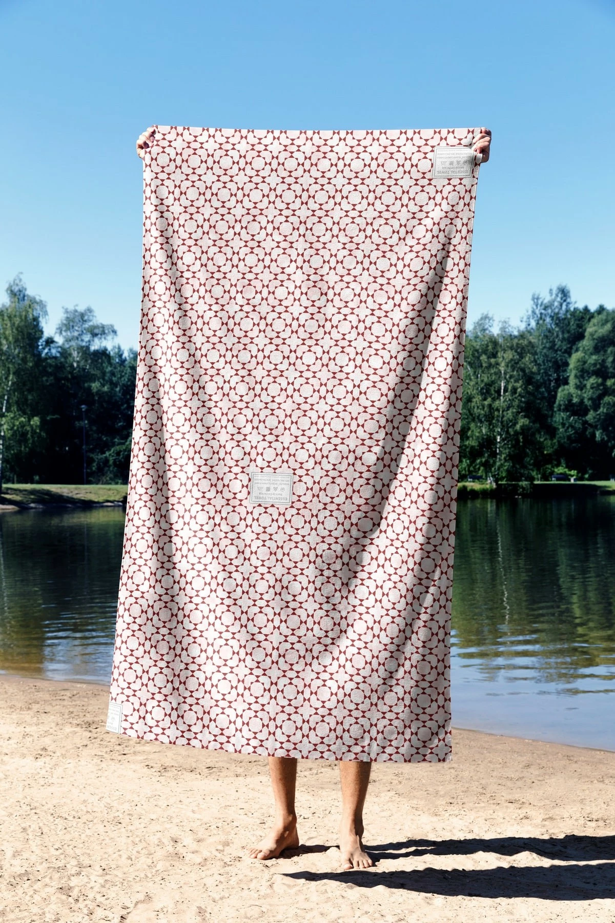 Peshqir plazhi Mijolnir, Red Muscle, 70x130cm