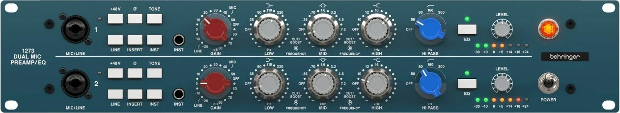 Preamplifikator mikrofoni Behringer 1273, Teal
