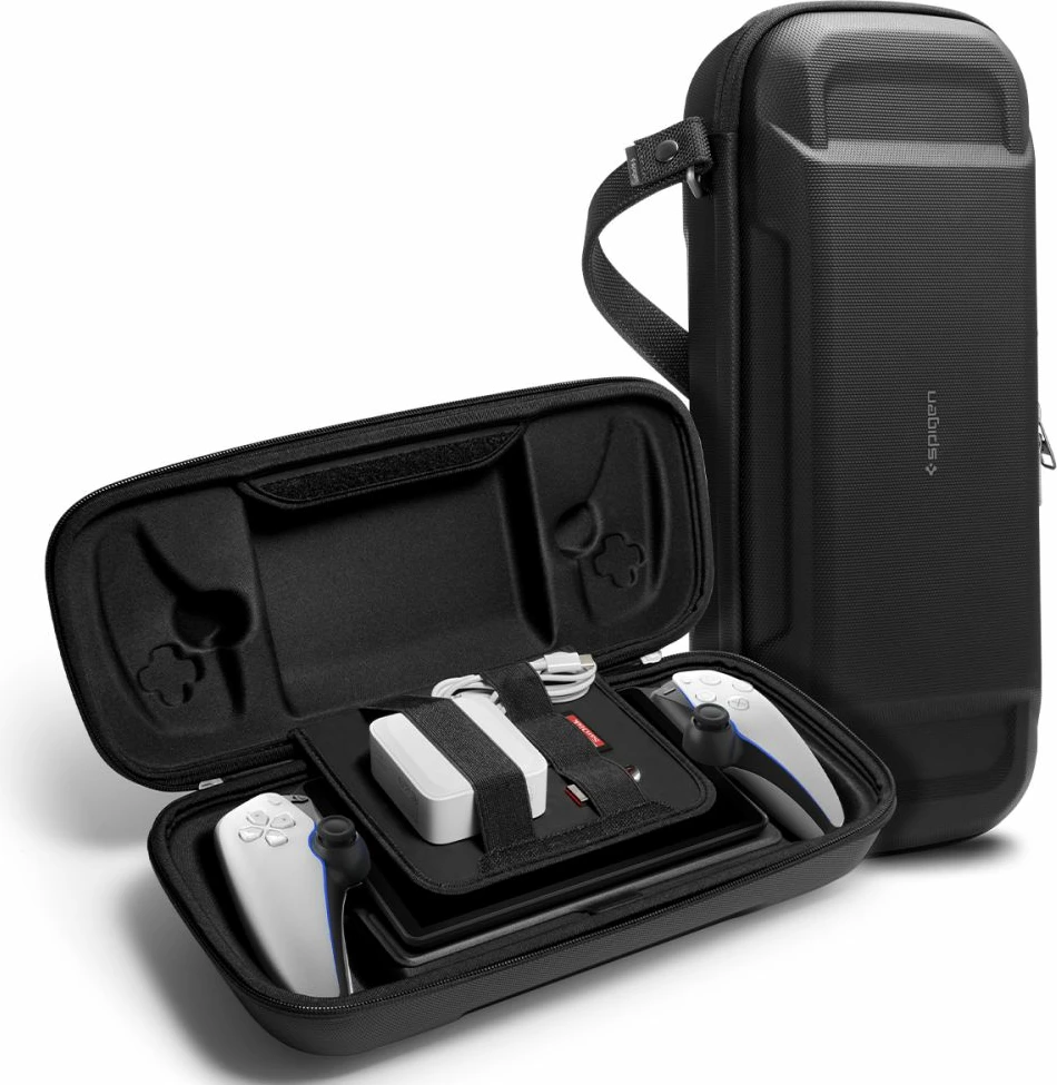 Mbështjellës Spigen Rugged Armor Pro për Sony Playstation Portal, i zi