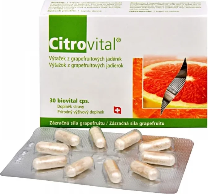 Citrovital 30 Kapsula – Ekstrakt Natyral nga Farat e Grejpfrutit për Imunitet dhe Vitalitet