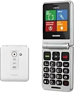 Celular Brondi Flipper, White Metal