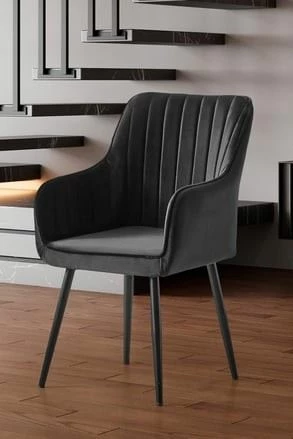 Set karrigesh (2 copë) Hanah Home, Nova, antracit, e zezë