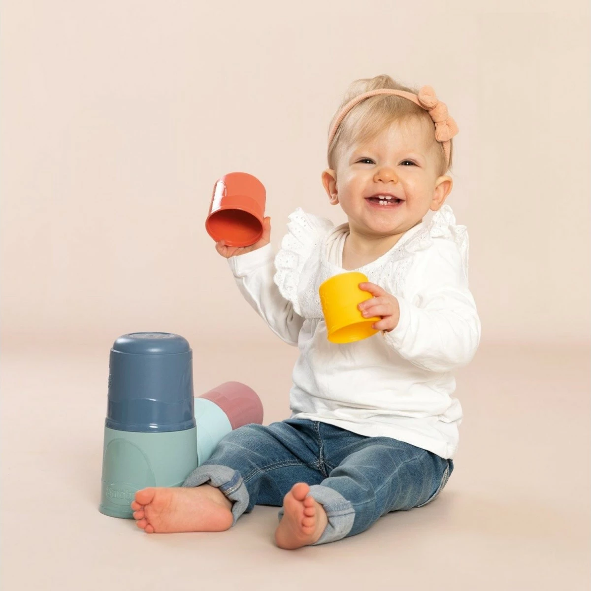 Lodër edukative Smoby Magic Pyramid Tower, 6 pjesë, shumëngjyrëshe