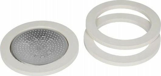 Set unazash gome dhe filtër Bialetti 0800032 për moka alumin 2 filxhanë (3 unaza + 1 filtër)